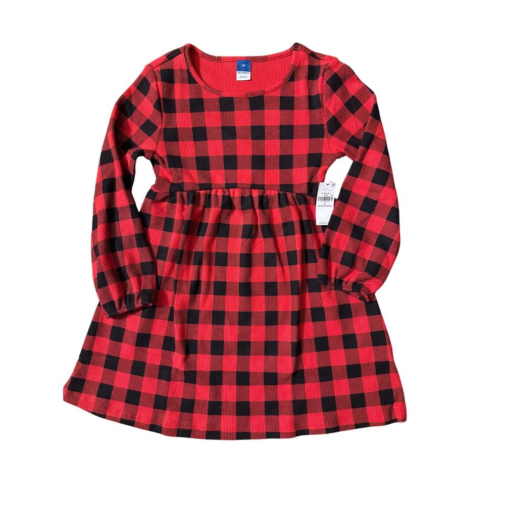 NWT Old Navy Long Sleeve Thermal Knit Dress for Girls with soft knit tights